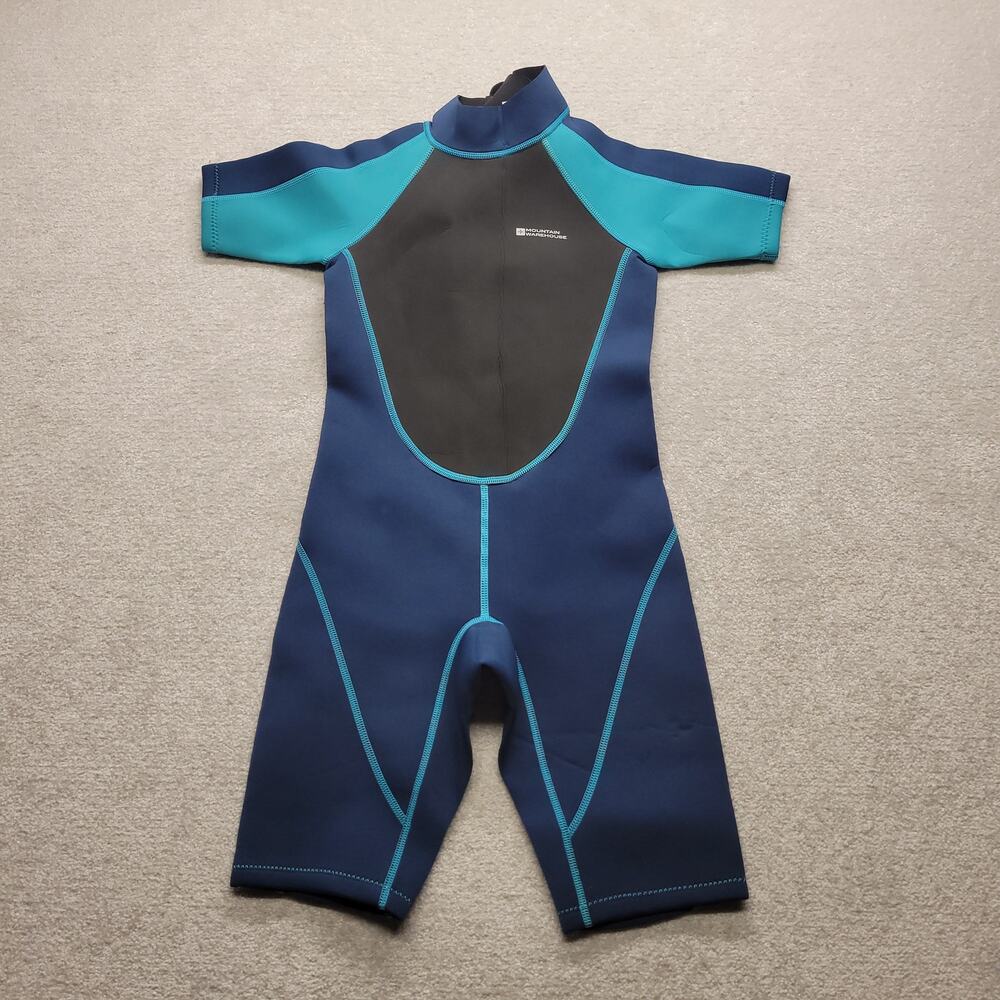 Mountain Warehouse Kids Shorty Wetsuit 11-12 Years Blue Teal Swim Surf NWT